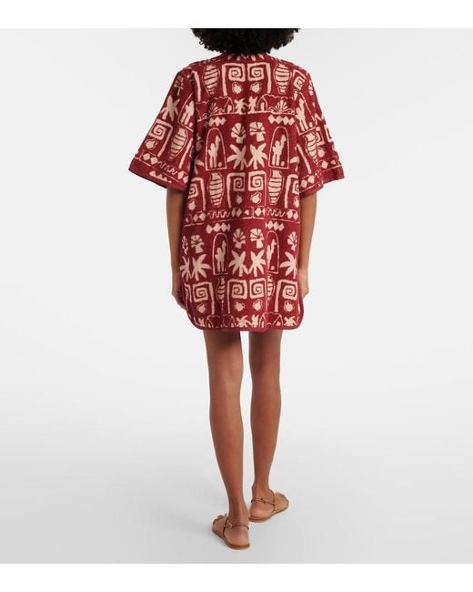 ALÉMAIS Red X Lrnce Maya Cotton Minidress
