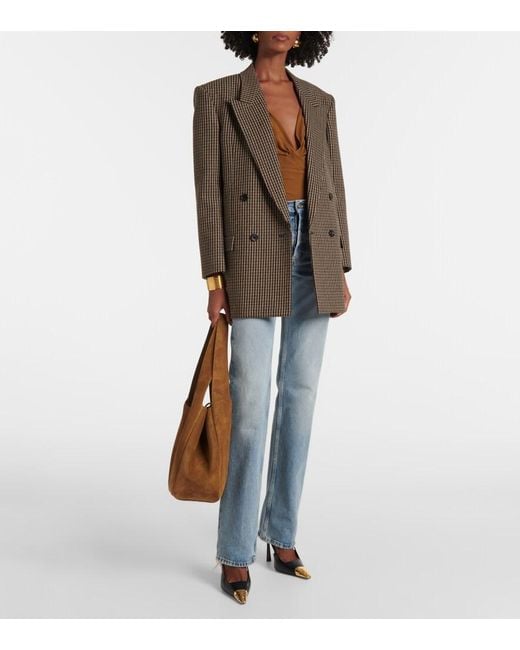 Saint Laurent Brown Le 5 A 7 Bea Suede Tote Bag