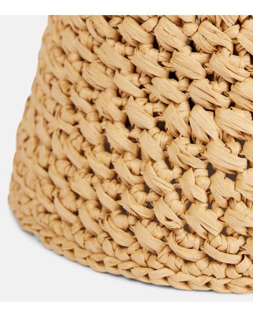 Loro Piana Metallic Jasmine Raffia Bucket Hat