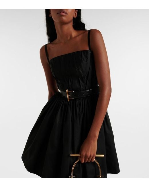 McQueen Black T-Bar Hip Leather Belt