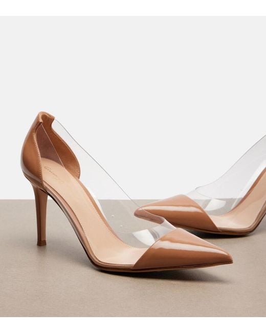 Gianvito Rossi Pink Patent Leather And Pvc Pumps