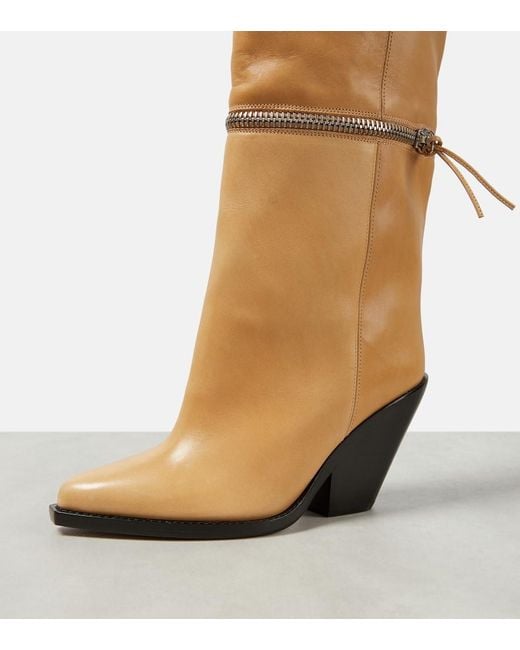 Isabel Marant Brown Overknee-Stiefel Lelodie Aus Leder