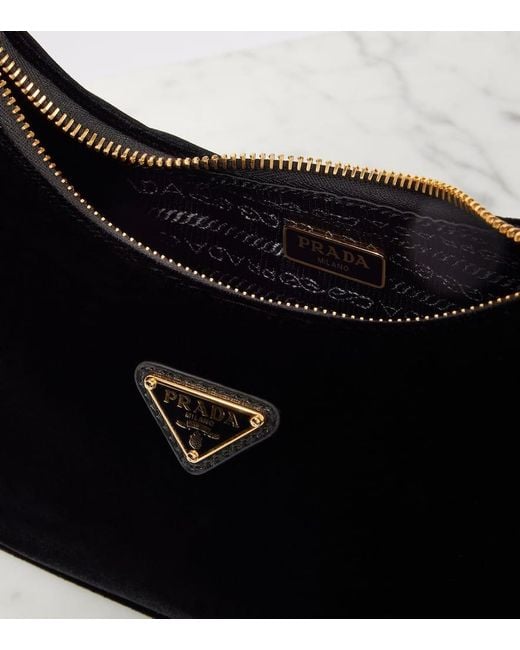 Prada Black Schultertasche Re-Edition Small