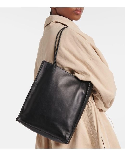 The Row Black To Go Large Leather Tote Bag