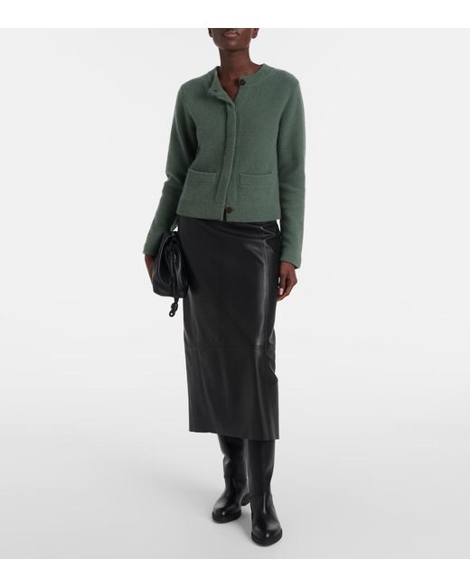 Vince Green Shrunken Boiled Knitted Jacket