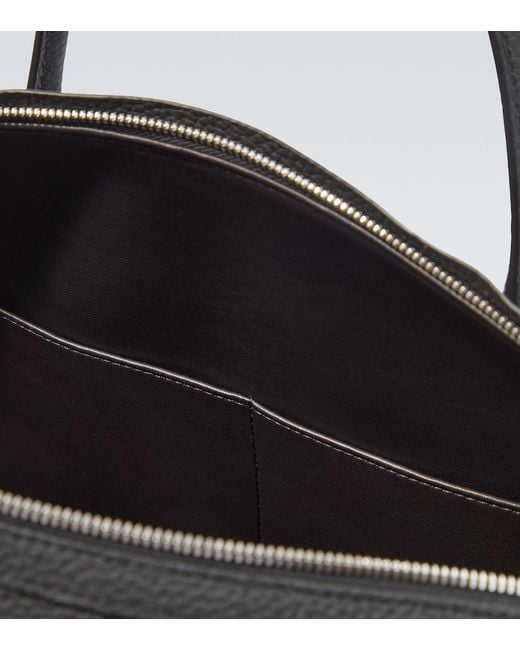 The Row Black Iowa Leather Duffel Bag for men