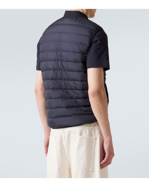 Moncler Blue Froissel Quilted Down Vest for men