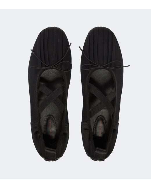 Simone Rocha Black Grip Satin Ballet Flats for men