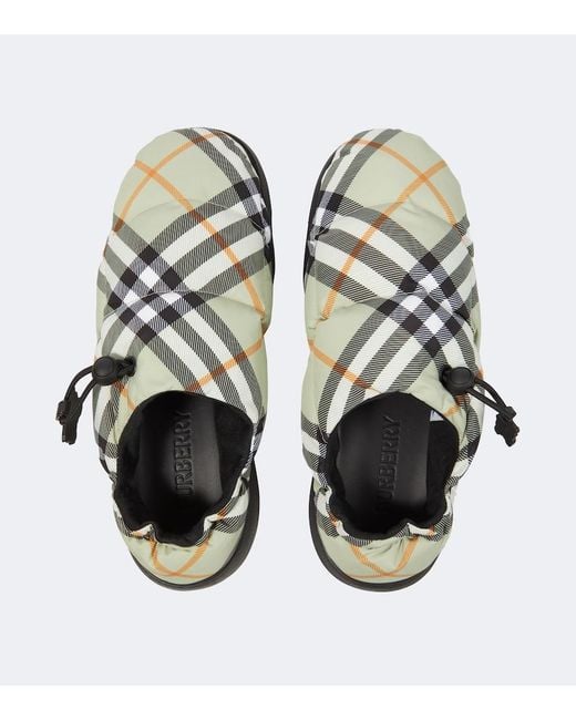 Burberry Wattierte Mules Check in Multicolor für Herren