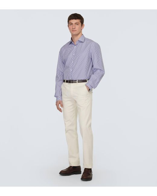 Chemise Aston rayee en coton Ralph Lauren Purple Label pour homme en coloris Blue