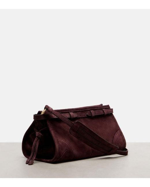 Prada Purple Bonnie Small Suede Shoulder Bag