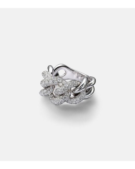 Pomellato White Catene 18Kt Ring With Diamonds