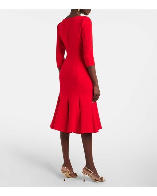 Carolina Herrera Red Midikleid Aus Crepe