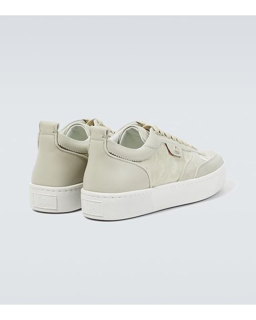 Christian Louboutin Sneakers Happyrui Mit Leder in White für Herren