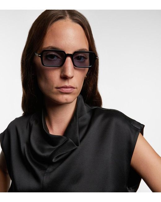 Fendi Blue Eckige Sonnenbrille Selleria