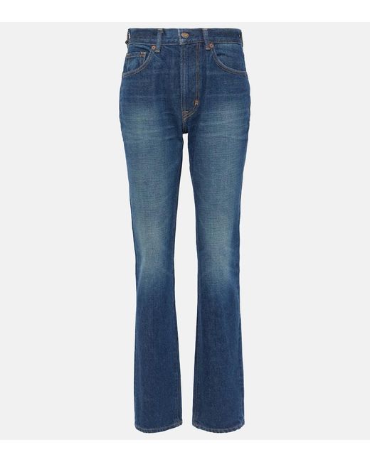 Jeans rectos de tiro alto Tom Ford de color Blue