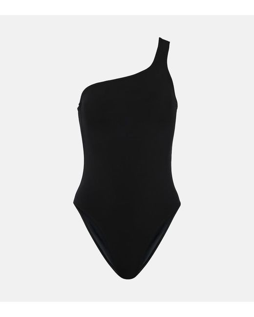 Isabel Marant Black Sage One-shoulder Swimsuit