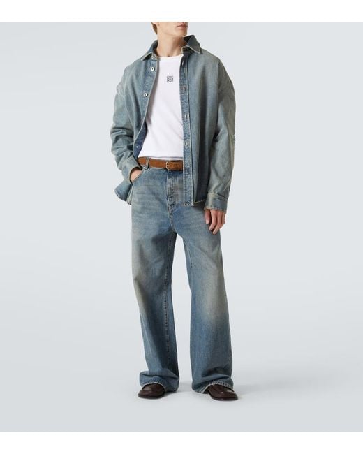 Loewe White Anagram Cotton Jersey T-Shirt for men