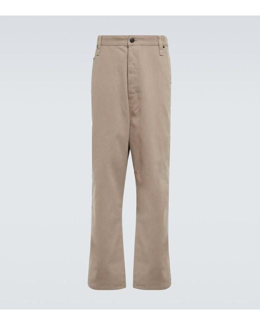 Pantalones Rectos Alex Fit De Algodon AMI de hombre de color Natural