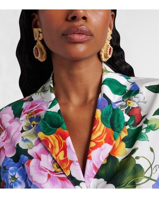 Dolce & Gabbana Metallic Clip-Ohrringe Dg Mit Kristallen