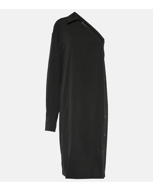 Sportmax Black Zurca Silk Georgette Midi Dress