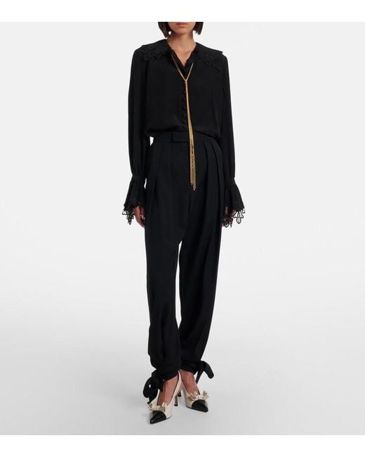 Chloé Black Virgin Wool Balloon Pants