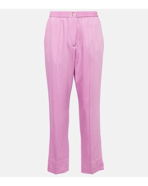 Joseph Pink Tottenham Cropped Straight Pants