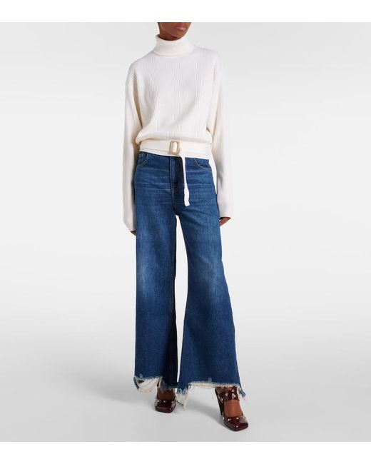 Chloé White Iconic Milk Wool-Blend Sweater