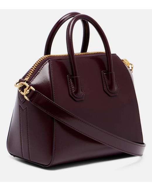Givenchy Red Antigona Mini Leather Tote Bag