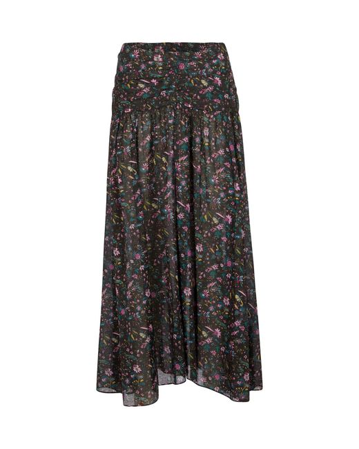 Étoile Isabel Marant Multicolor Marino Floral Cotton Maxi Skirt