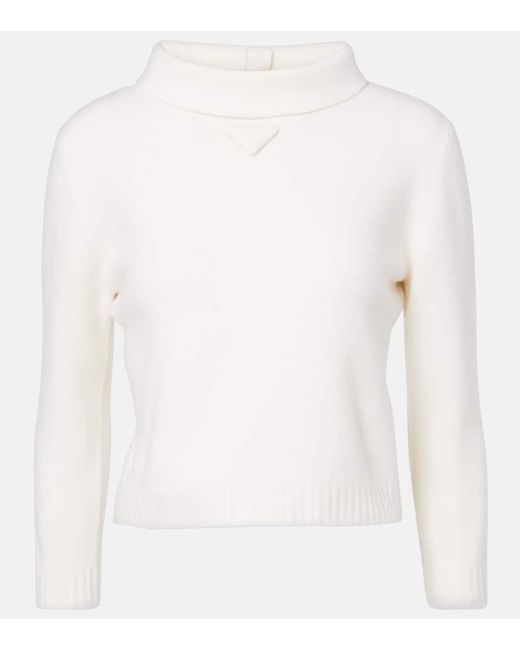 Prada White Virgin Wool Sweater