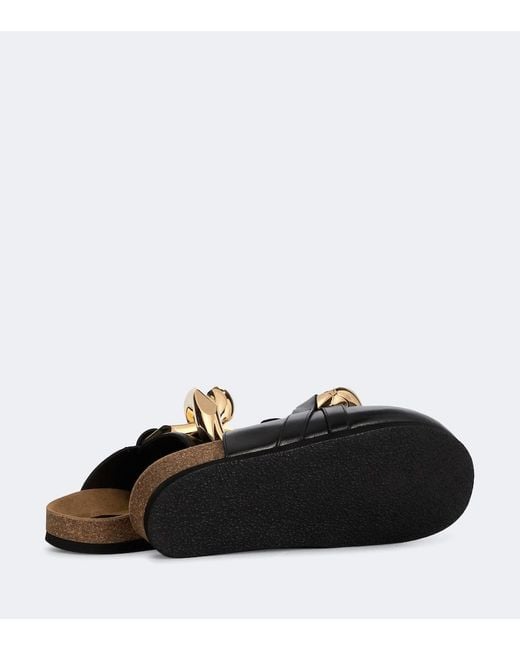 J.W. Anderson Black Curb Chain Mules for men