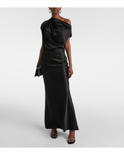 The Sei Black Silk Maxi Skirt