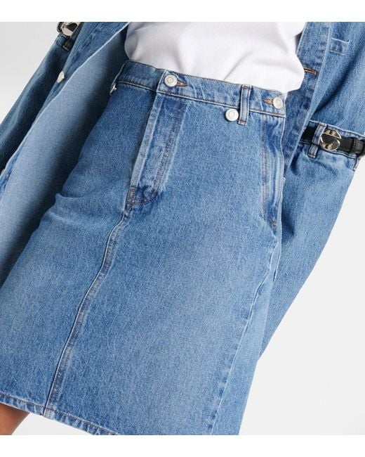 Coperni Blue Denim Pencil Skirt
