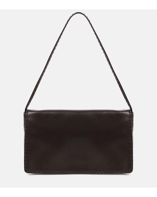 The Row Black Nuance Leather Shoulder Bag