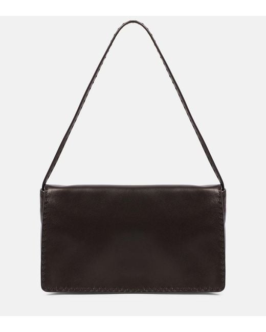 The Row Black Nuance Leather Shoulder Bag