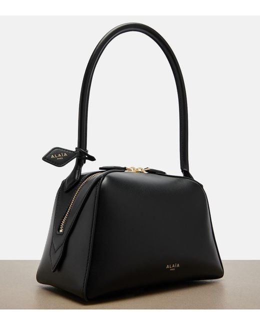 Alaïa Black Le Bouledogue Small Leather Tote Bag