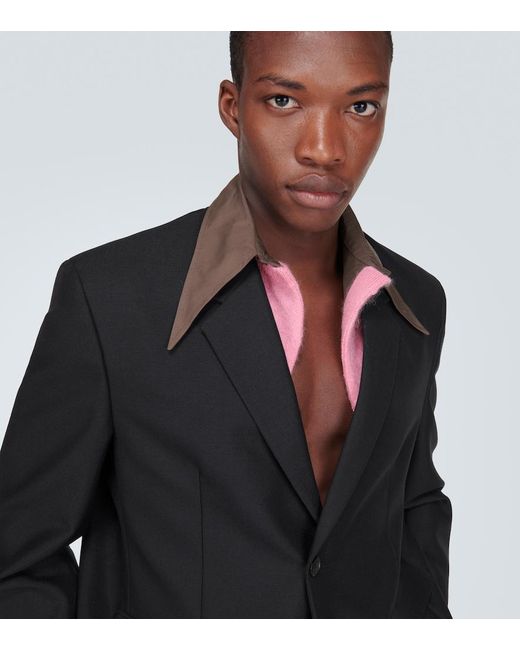 Prada Black Wool And Mohair Suit Jacket for men