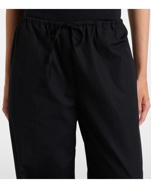 Totême Blue Cotton Poplin Wide-Leg Pants
