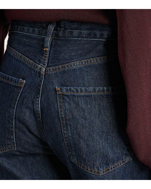 Agolde Blue High-Rise Wide-Leg Jeans Ren
