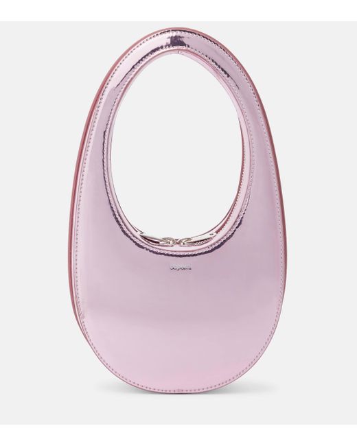 Coperni Pink Swipe Mini Metallic Shoulder Bag