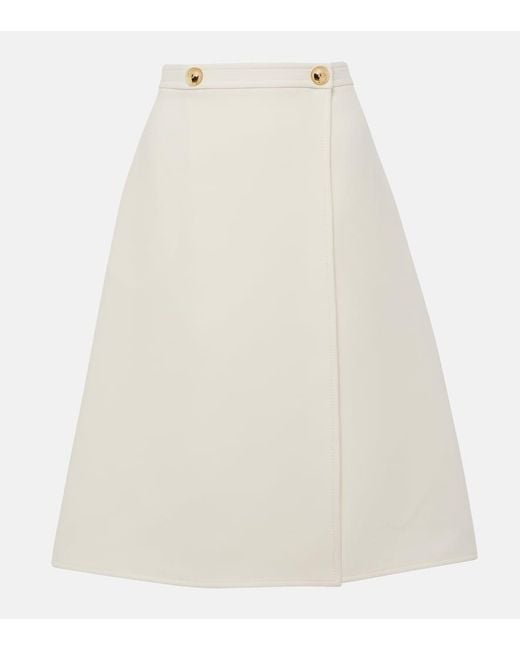 Valentino Natural Crepe Couture Midi Skirt