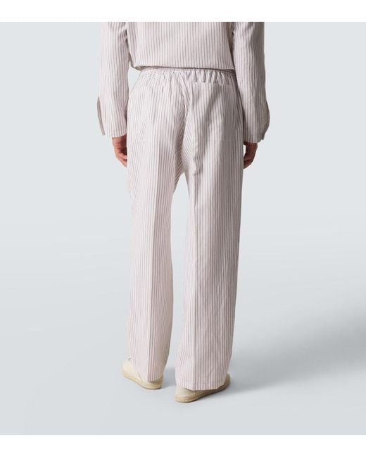 Umit Benan Purple Julian Cotton And Silk Straight Pants for men