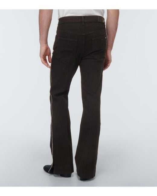 Amiri Black Embellished Bootcut Jeans for men