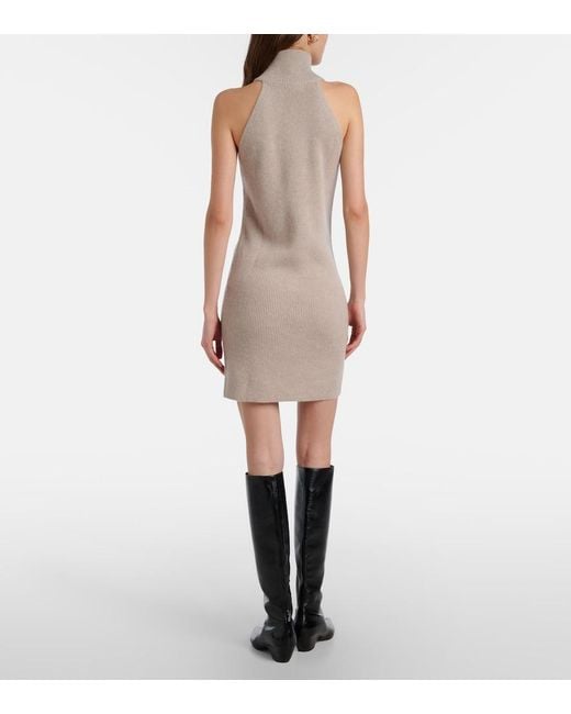 Lisa Yang Natural Carmen Cashmere Minidress