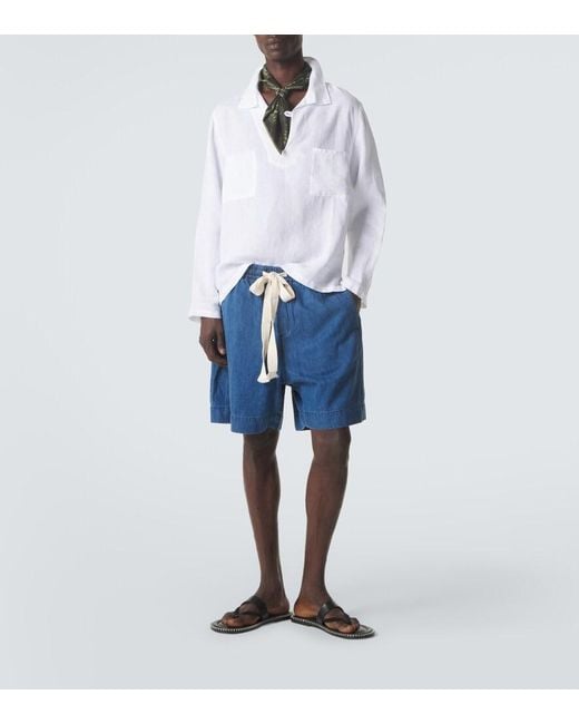 Vilebrequin White Comores Linen Shirt for men