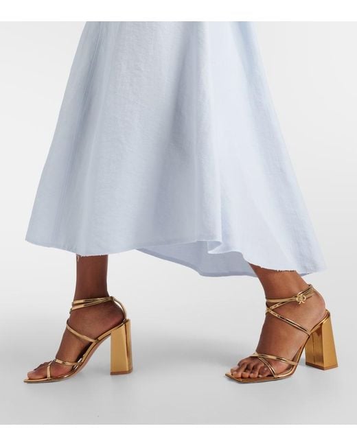 Dorothee Schumacher Blue Summer Cruise Embellished Midi Dress