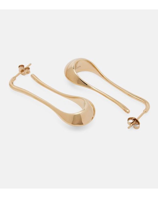 Lemaire White Drop Short Earrings