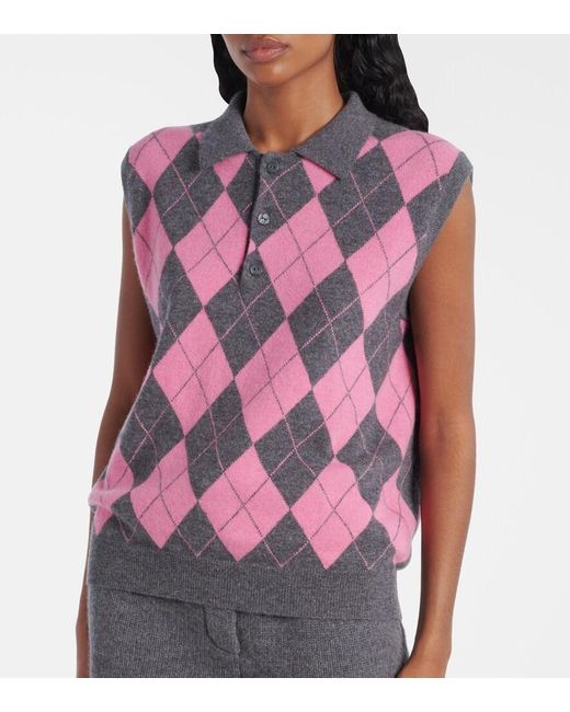 Lisa Yang Pink Riana Cashmere Vest