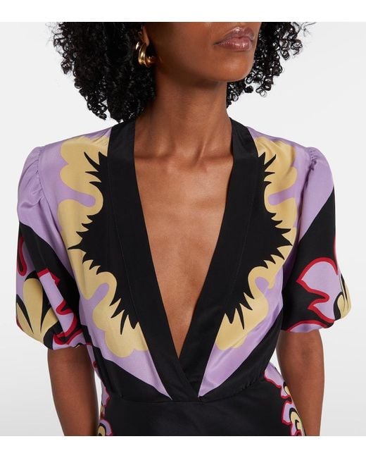 LaDoubleJ Multicolor Marlene Silk Crepe De Chine Maxi Dress